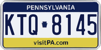 PA license plate KTQ8145