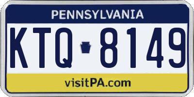 PA license plate KTQ8149