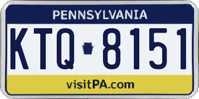 PA license plate KTQ8151