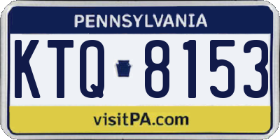 PA license plate KTQ8153