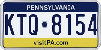 PA license plate KTQ8154