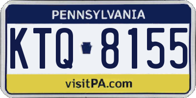 PA license plate KTQ8155