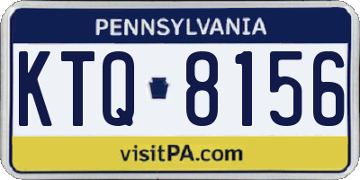 PA license plate KTQ8156