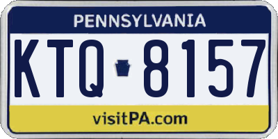 PA license plate KTQ8157