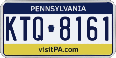 PA license plate KTQ8161