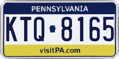 PA license plate KTQ8165