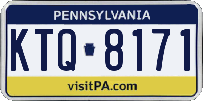 PA license plate KTQ8171