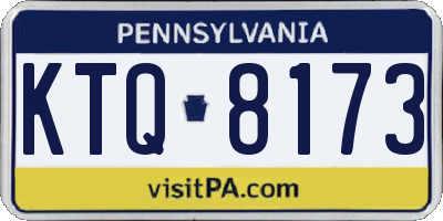 PA license plate KTQ8173