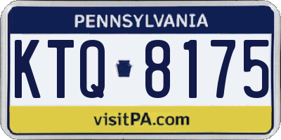 PA license plate KTQ8175