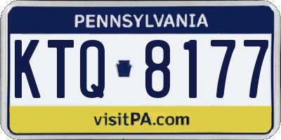 PA license plate KTQ8177