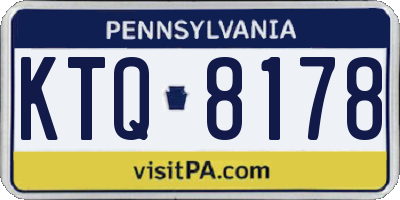 PA license plate KTQ8178