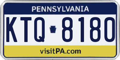 PA license plate KTQ8180
