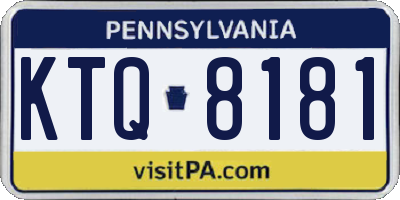 PA license plate KTQ8181