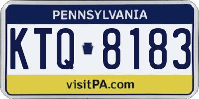 PA license plate KTQ8183