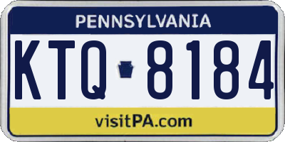 PA license plate KTQ8184