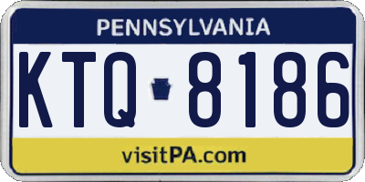 PA license plate KTQ8186