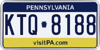 PA license plate KTQ8188