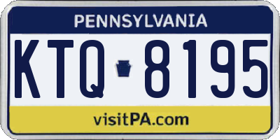 PA license plate KTQ8195