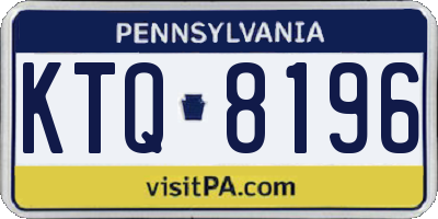PA license plate KTQ8196