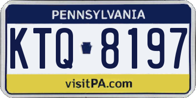 PA license plate KTQ8197