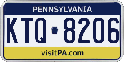 PA license plate KTQ8206