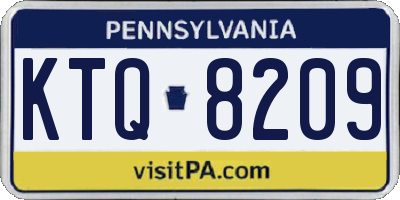 PA license plate KTQ8209