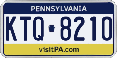 PA license plate KTQ8210