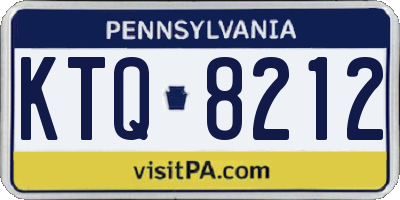 PA license plate KTQ8212