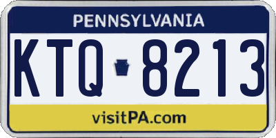 PA license plate KTQ8213