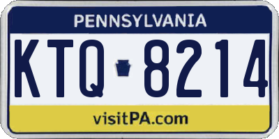 PA license plate KTQ8214