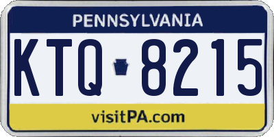 PA license plate KTQ8215