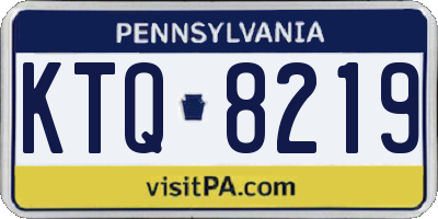 PA license plate KTQ8219