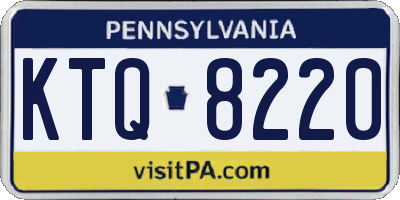 PA license plate KTQ8220