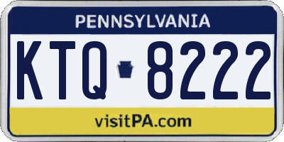 PA license plate KTQ8222