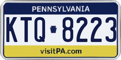 PA license plate KTQ8223