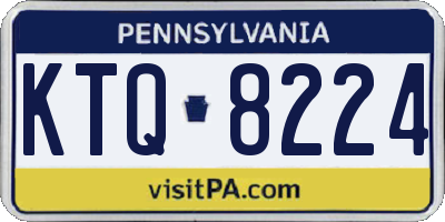 PA license plate KTQ8224