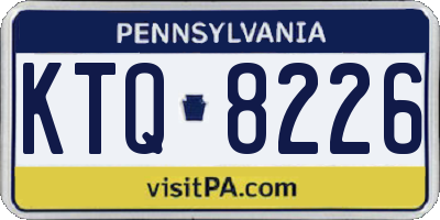 PA license plate KTQ8226