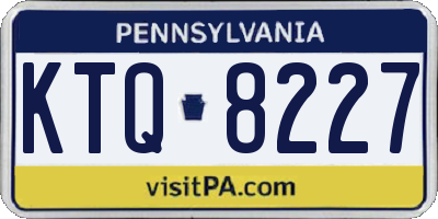 PA license plate KTQ8227