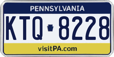 PA license plate KTQ8228