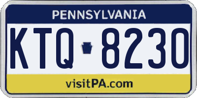 PA license plate KTQ8230