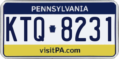 PA license plate KTQ8231
