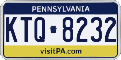PA license plate KTQ8232