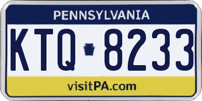 PA license plate KTQ8233
