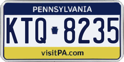 PA license plate KTQ8235