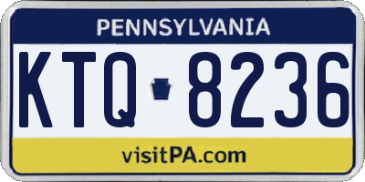 PA license plate KTQ8236