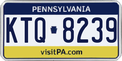 PA license plate KTQ8239