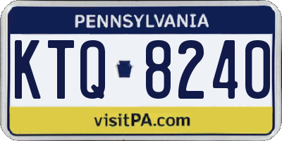 PA license plate KTQ8240
