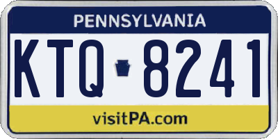PA license plate KTQ8241