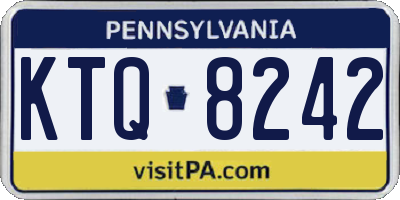 PA license plate KTQ8242