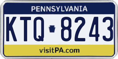 PA license plate KTQ8243